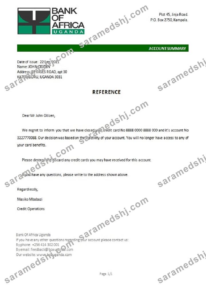 Uganda_Bank of Africa_closure reference